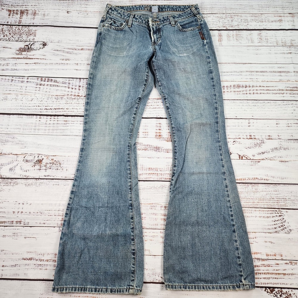 Silver Jeans Soleil Flare Bell Bottoms Womens 27 Medium Wash Low Rise Stretch